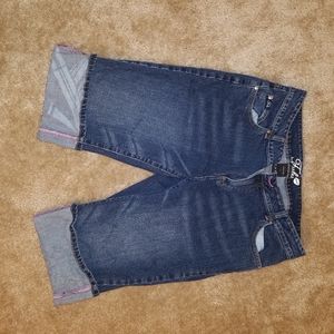 FUBU Capri Jeans Pink Sitching White Accent